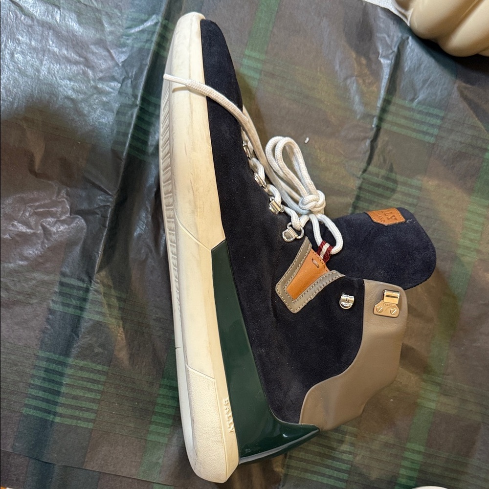 Bally Avyd Men's Navy High-Top Sneakers - Picture 9 of 12